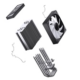 Кулер JONSBO CR-1000 V3 PRO ARGB LGA1851/1700/1200/115X/AM5/AM4 (24шт/кор, TDP 230W, PWM, 120mm ARGB LED Fan, 6 тепловых трубок, черный, 4-pin) Retail