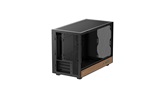 Корпус Deepcool CH260 WOOD, TG, mini-ITX, mATX, черный