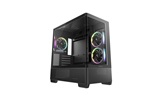 Корпус Deepcool CG380U 3F, TG (aquarium), 3x120mm ARGB Fan, mini-ITX, mATX, черный