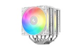 Кулер DEEPCOOL AG620 G2 WH ARGB LGA1954/1851/1700/AM5/AM4 (9шт/кор, TDP 270W, PWM, DUAL ARGB Fan 120mm, 6 тепл. трубок, белый) RET