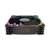 Комплект вентиляторов (3 шт.) Geometric Future Squama 3003B-12 Black 120mm / ARGB, PWM, 120x120x30 mm, 800-2300 RPM, 84.0 CFM, 35.8 dBA / 1F3003B312000