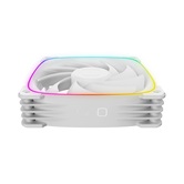 Комплект вентиляторов (3 шт.) Geometric Future Squama 3003W-12 White 120mm / ARGB, PWM, 120x120x30 mm, 800-2300 RPM, 84.0 CFM, 35.8 dBA / 1F3003W312000