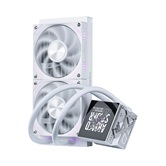 Система водяного охлаждения 1STPLAYER F.A.S.T. FT-240 White / 2x120mm ARGB fans, 250W TDP, 3.95" LCD screen / FT-240-WH