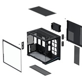 Корпус XASTRA QW505M 6ARGB-C10 Black mATX/Aquarium/Screewless/ 6x120mm ARGB PWM FM fans/Argb+PWM HUB 10port/Led strip/ QW505M-6FM12A-C10